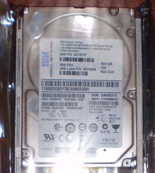 IBM 00MJ145 600GB 10000Rpm SAS 6Gbps 2.5inch Hdd