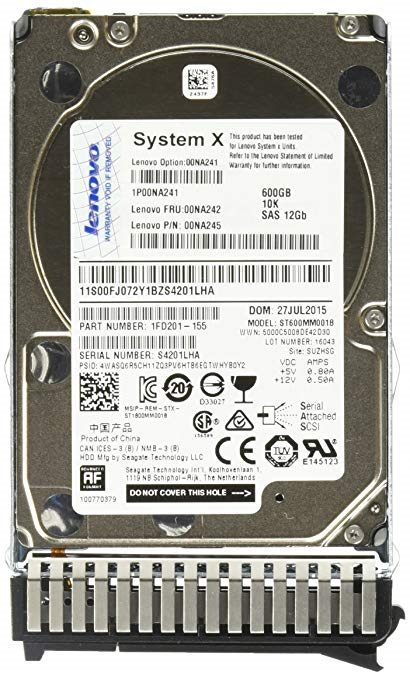 IBM 00NA241 600 GB Hard drive - 2.5" Internal - SAS 12Gb/s Refurbished