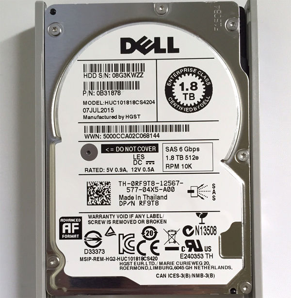 WD 0B31878 1.8TB 2.5" SAS 6Gb/s Hdd Dell Oem