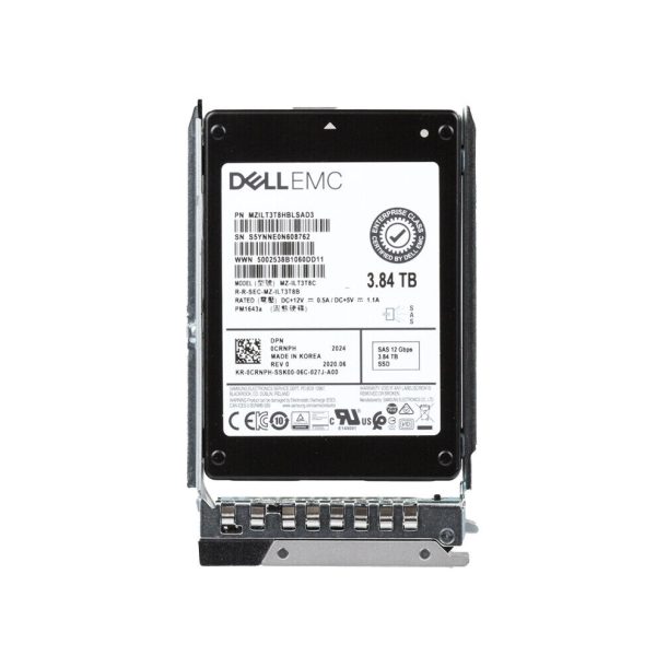 Dell 0CRNPH 3.84TB SAS 12G RI Tlc 2.5in SSD with kit