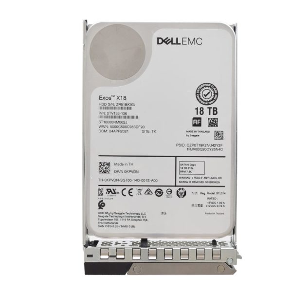 Dell Emc 0KPVDN 18TB 7.2K RPM SATA 6Gbps 512e 3.5inch Hot-plug Hard Drive with 14G kit