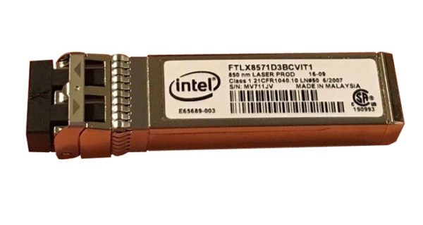 Intel 105-000-669-00 SFP+ Transceiver Module 1000BASE-SX, 10GBASE-SR Plug-in Module Ref