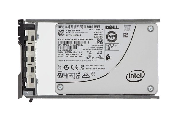 Dell 3RRN8 3.84TB SATA-6Gbps 2.5Inch Read Intensive 1DWPD Hot Plug SSD