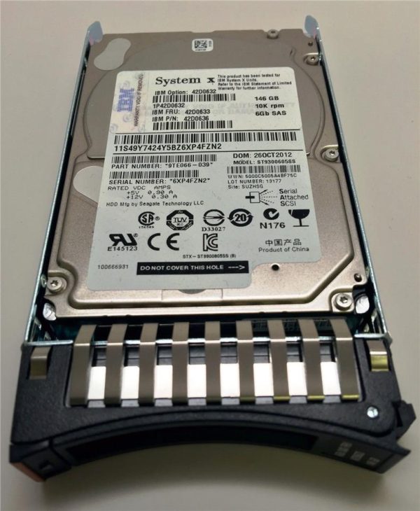 IBM 42D0632 146 GB Hard drive - 2.5" Internal - SAS 6Gb/s Refurbished