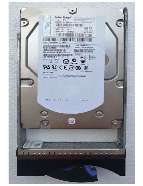 IBM 49Y1866 600 GB Hard drive - 3.5" Internal - SAS 6Gb/s Refurbished