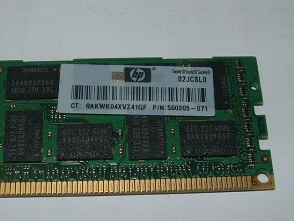 HP 500205-071 8GB 2RX4 Ddr3 1333Mhz PC3-10600 Ecc