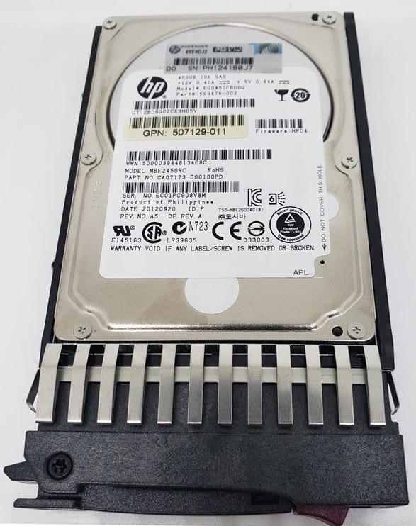 HPE 599476-002 Enterprise - HDD - 450 GB - SAS 6Gb/s Refurbished