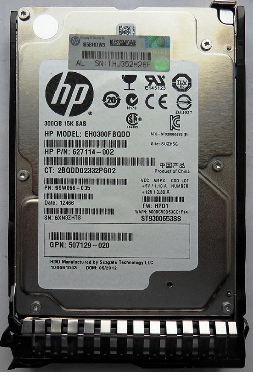 HPE 627117-B21 300 GB Enterprise Hard drive - 2.5" Internal - SAS 6Gb/s Refurbished