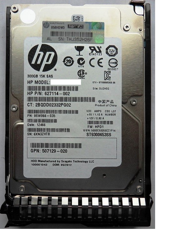 HPE 627195-001 300 GB Enterprise Hard drive - 2.5" Internal - SAS 6Gb/s New F/s