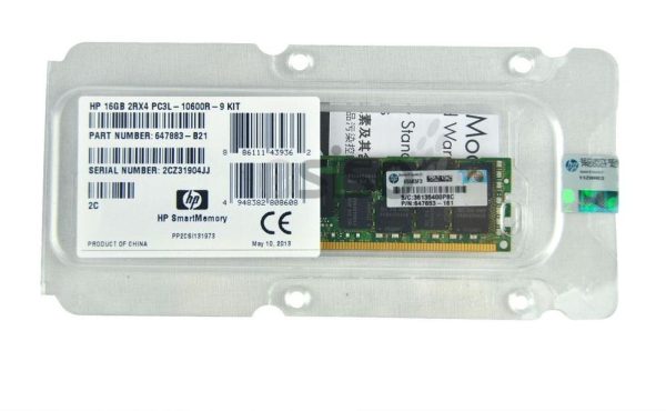 HP 647883-S21 16GB 2Rx4 DDR3 PC3-10600 Ecc memory