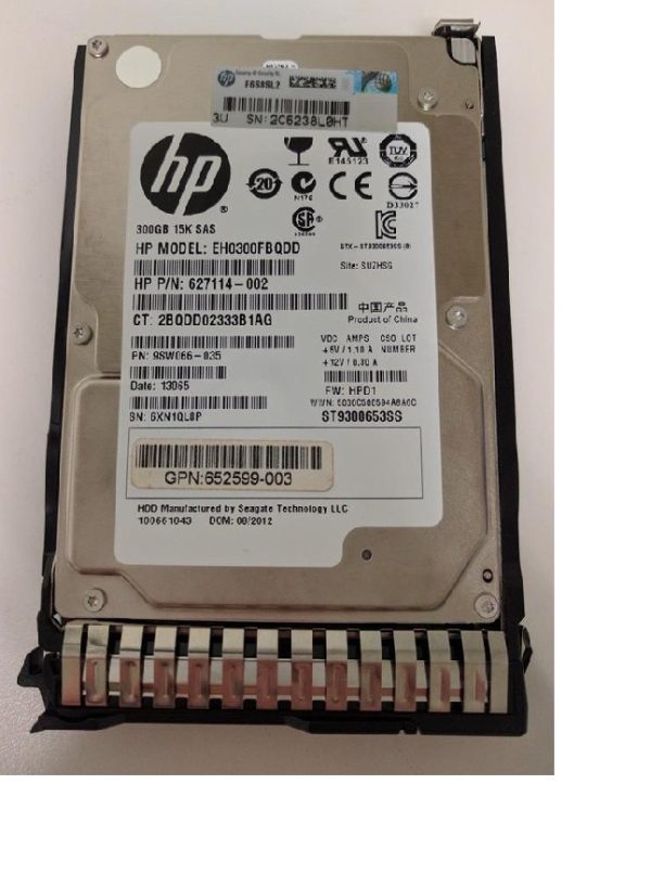 HPE 652599-003 Enterprise - Hard drive - 300 GB - SAS 12Gb/s New F/s