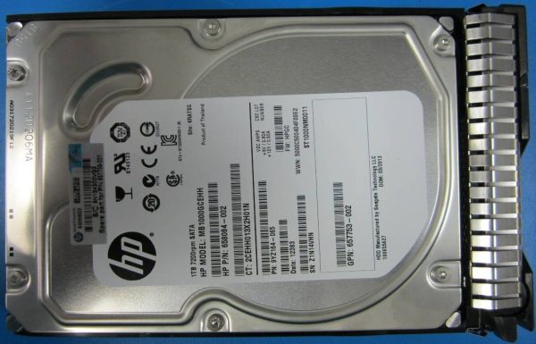 Hpe 657749-001 1TB 7.2K SATA 6G 3.5 Inch LFF SC Midline Hard Drive