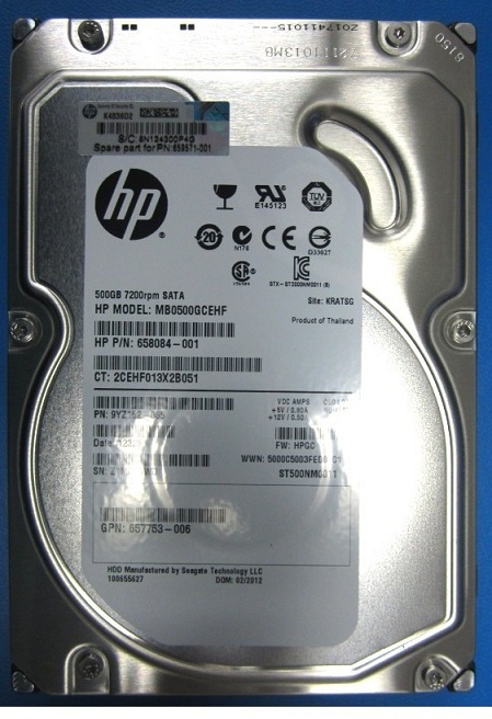 HPE 658071-B21 Midline - HDD - 500 GB - SATA 6Gb/s Refurbished