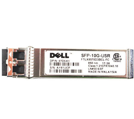 Dell 7D64H 10GFC MMF VCSEL 850nm LC SFP+ Transceiver