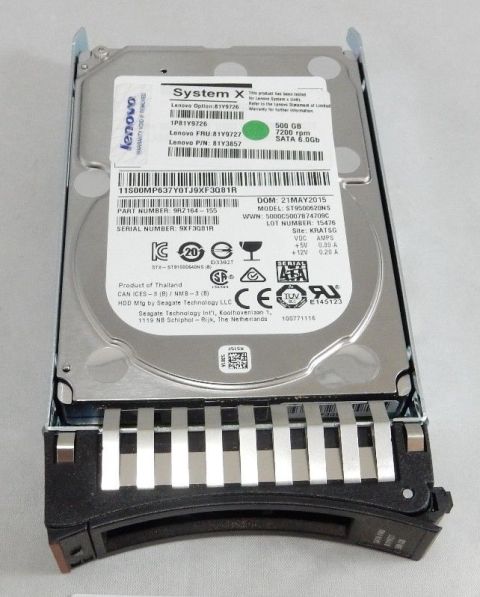 IBM 81Y9727 500GB 7.2k SATA 6Gbps 3.5" NL Hot Swap Hdd