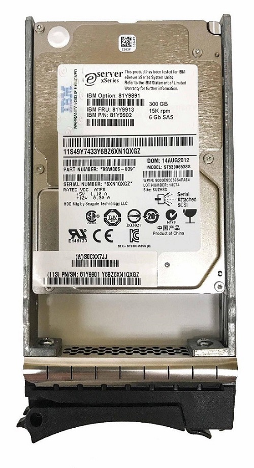 IBM 81Y9891 300 GB Hard drive - 2.5" Internal - SAS - 6Gb/s Refurbished