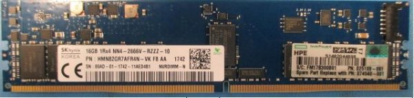 HPE 825109-091 16GB PC4-21300 Ddr4-2666Mhz 1RX4 Ecc