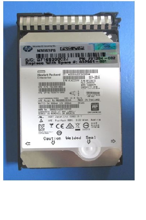 HPE 832981-001 8 TB Hard drive - 3.5" Internal - SAS 12Gb/s New F/s