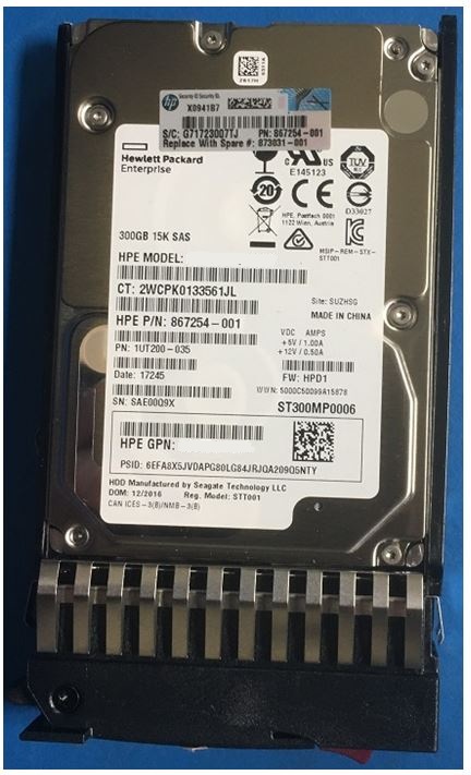 HPE 867254-001 Enterprise - Hard drive - 300 GB - SAS 12Gb/s New F/s