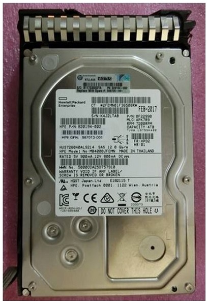 HPE 872291-002 4 TB Hard drive - 3.5" Internal - SAS 12Gb/s New F/s