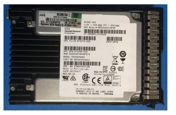 HPE 872376-B21 Mixed Use - SSD - 800 GB - SAS 12Gb/s Refurbished