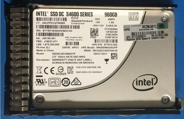 HPE 877782-B21 Mixed Use - SSD - 960 GB - SATA 6Gb/s Refurbished