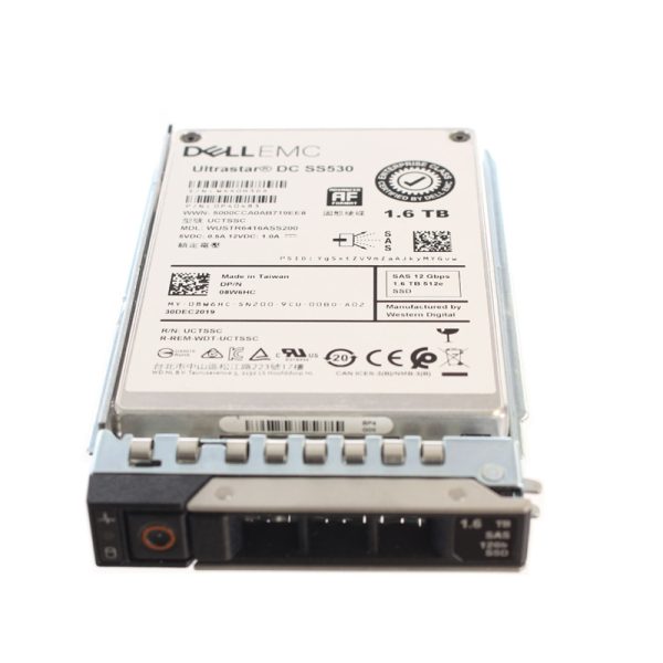 Dell 8W6HC 1.6TB SAS-12Gbps Mixed Use 3DWPD 2.5-Inch Hot Plug SSD