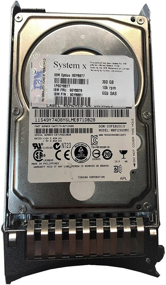 IBM 90Y8877 300 GB Hard drive - 2.5" Internal - SAS 6Gb/s Refurbished