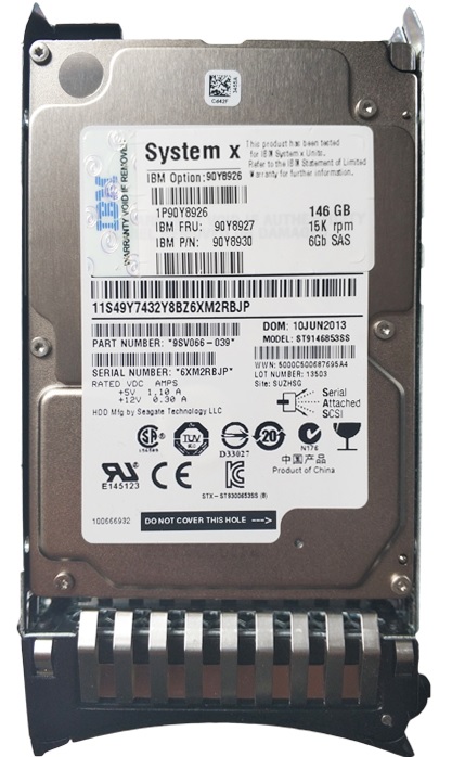 IBM 90Y8926 146 GB Hard drive - 2.5" Internal - SAS 6Gb/s Refurbished