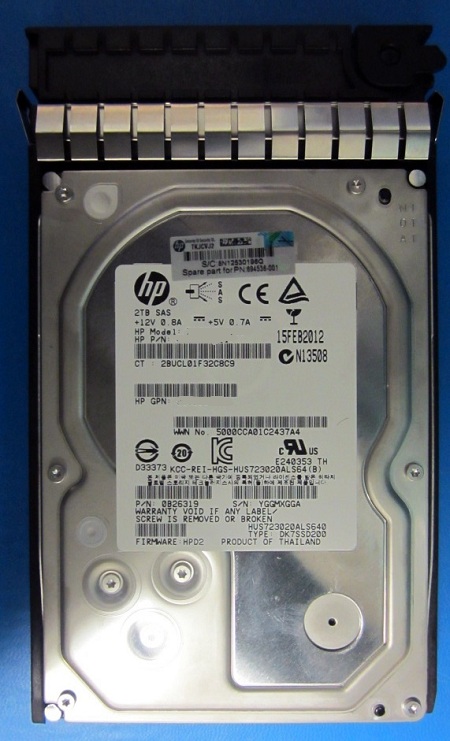 HPE M6612 AW590A Hard drive - 2 TB - SAS 6Gb/s Refurbished