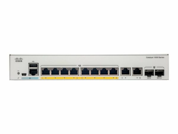 Cisco C1000-8T-2G-L Catalyst Switch 8 X 10/100/1000 + 2 X Combo Gigabit SFP (uplink) Ref