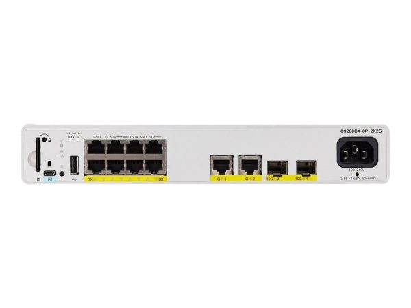 Cisco Catalyst C9200CX-8P-2X2G-E 8-Port Network Essentials Switch