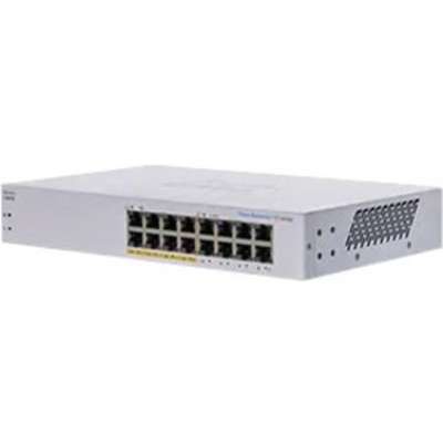 Cisco CBS110-16PP CBS110 Unmanaged L2 Gigabit Ethernet Power over Ethernet (PoE) 1U