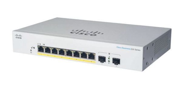 Cisco CBS220-8T-E-2G Business 220 Series switch 10 ports smart rack-mountable