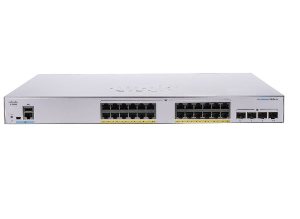 Cisco CBS350-24P-4G 24P PoE+ (195W) - 4P SFP Gigabit Managed Switch