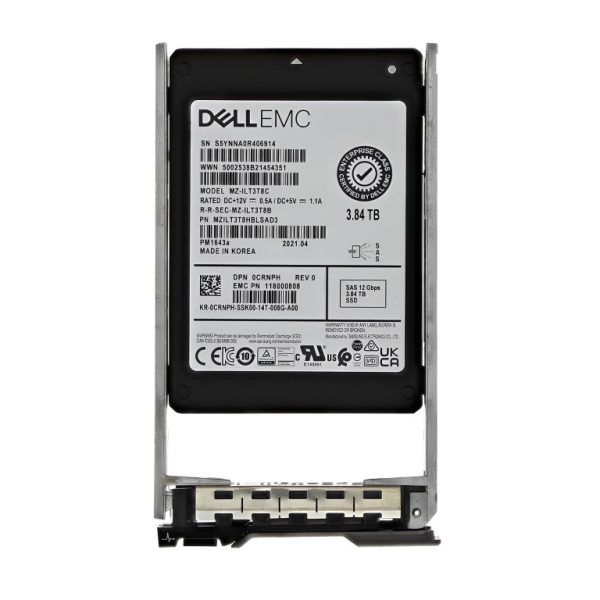 Dell CRNPH 3.84TB SAS 12G RI Tlc 2.5in SSD with kit