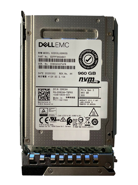 DELL DRC9H 960GB NVME PCIe Gen3x4 U.2 2.5in Solid State Drive