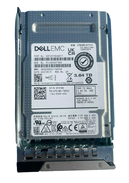Dell FH1W9 3.84TB SAS 12G RI SED FIPS 2.5in Ssd 1 DWPD
