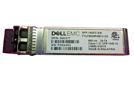 Dell FTLF8529P4BCV-D2 16 Gb SFP+ FC Short-Wavelength Transceiver