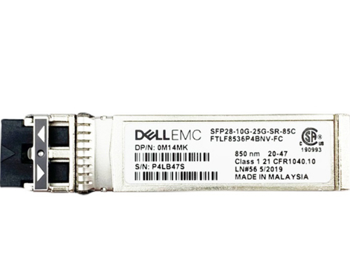 Dell FTLF8536P4BNV-FC 10/25GBe Dual Rate SFP28 SR 85C Transceiver