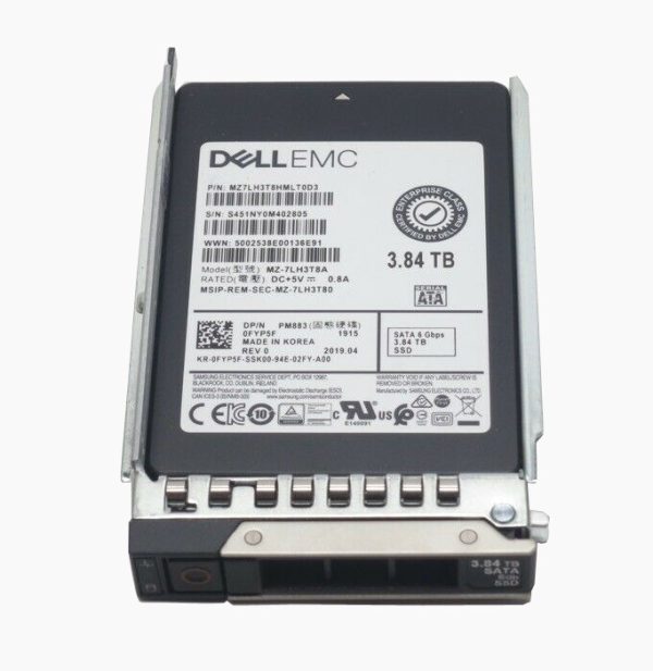 Dell FYP5F 3.84Tb SATA 6Gbps 2.5Inch Read Intensive 1DWPD Hot Plug SSD