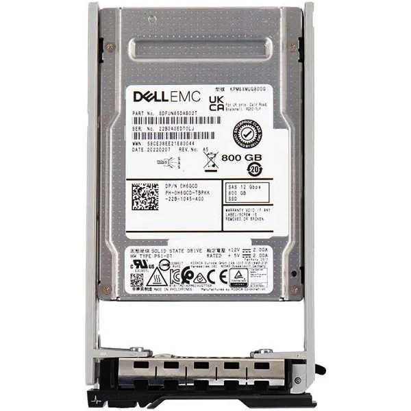 Dell H6GCD 800GB SAS-12Gbps 2.5inch Write Intensive 10 DWPD TLC Hot Plug SSD