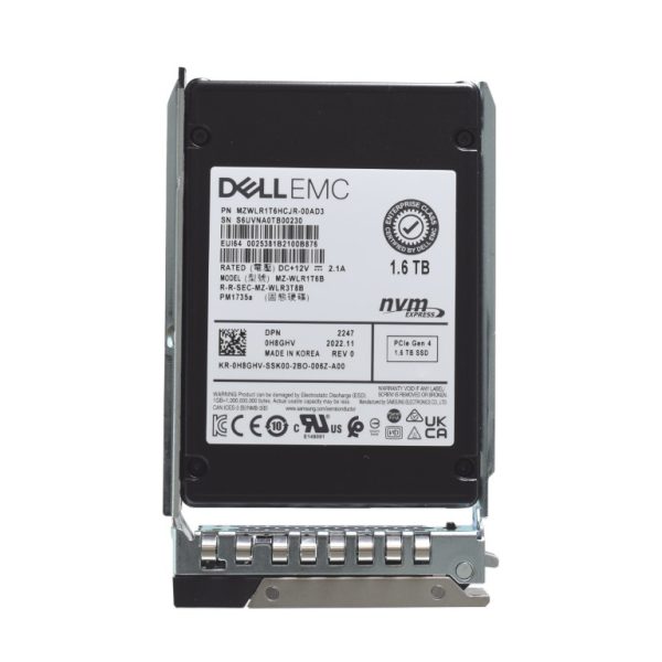 Dell H8GHV 1.6TB Gen 4 NVMe U.2 SSD