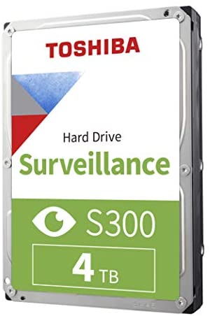 Toshiba HDWT140UZSVAR S300 Surveillance 4TB 3.5Inch Sata 6Gbps Buffer 128mb Internal Hdd