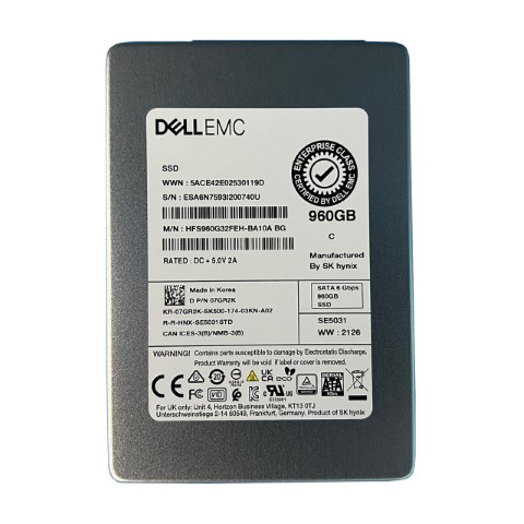 Hynix HFS960G32FEH-BA10A SE5011 960gb Sata-6Gbps Tlc 2.5inch Dell Ssd