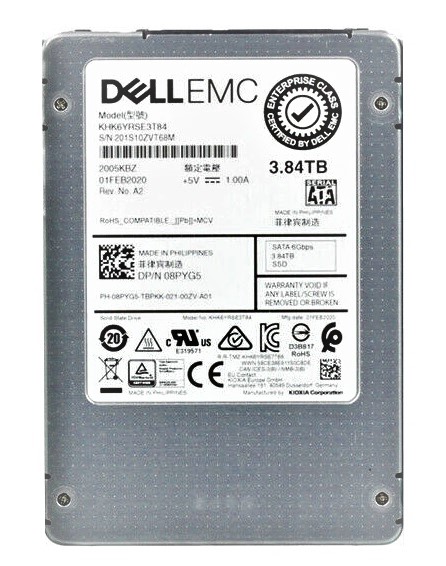 Kioxia HK6 KHK6YRSE3T84 - SSD - 3.84 TB - SATA 6Gb/s - DELL OEM Refurbished