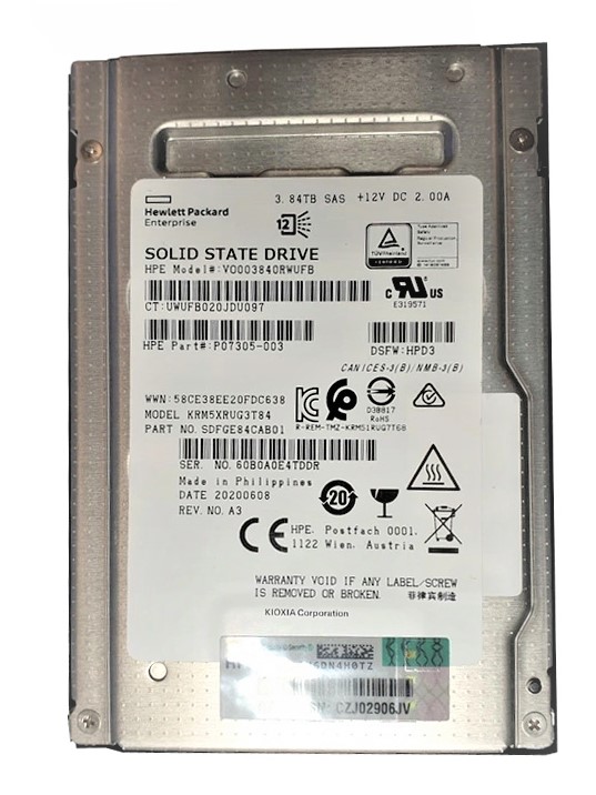 Kioxia RM5 KRM5XRUG3T84 - SSD - 3.84 TB - SAS 12Gb/s - HPE OEM Refurbished