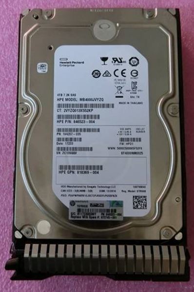 HPE MB004000JWFVH 4 TB Hard drive - 3.5" Internal - SAS 12Gb/s New F/s