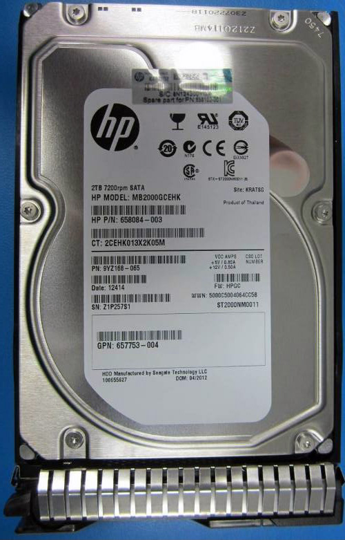 HPE MB2000GCEHK Midline - Hard drive - 2 TB - SATA 6Gb/s Refurbished