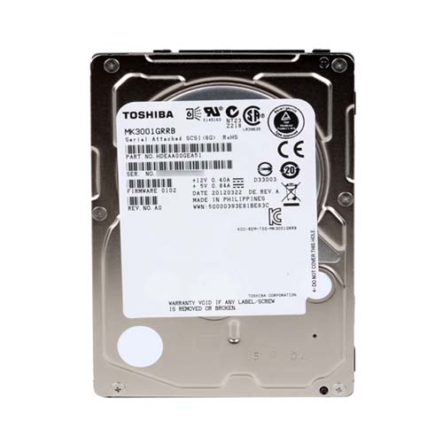 Toshiba MK3001GRRB 15K 32MB Cache SAS 6Gb/s 2.5" Enterprise HDD. dell oem refurbished